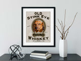 Dachshund gift, Old stink eye label Dachshund Dog Art wall decor, Dachshund wall art print