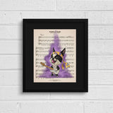 Boston Terrier musician, Boston Terrier gifts, Boston Terrier lovers, boston terrier art print, wall decor, Jimi Hendrix boston terrier