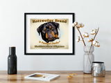 Rottweiler gift, Rottweiler dog art cigar print, Rottweiler wall art print, Rottweiler dog art decor