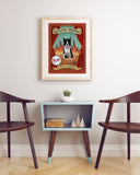 Boston Terrier gift, Boston Terrier art, boston terrier print, boston terrier wall decor, boston terrier wall art print