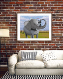 Boston terrier gift, elephant gift, Elephant and Boston Terrier animal art, dog art, boston terrier wall decor, boston terrier lover