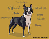 Boston Terrier traits, Boston Terrier gifts, Boston Terrier lovers, boston terrier art print, wall decor