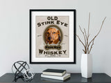Dachshund gift, Dachshund Cool Art Print, Dachshund art, Dachshund wall decor, whiskey art, cool dog art, old stink eye label art