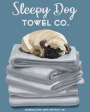 Pug Bath Towel, pug gifts, pug lovers, pug art print, wall decor, laundry room art print