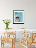 Boston Terrier kitchen gift, Boston terrier chef, Boston terrier kitchen art, Boston terrier conversion chart, measuring chart decor