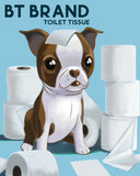 Boston terrier gift, Boston terrier art, Boston terrier print, Boston terrier wall decor, Cute Boston terrier toilet paper, bathroom print