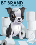 Boston terrier gift, Boston terrier art, Boston terrier print, Boston terrier wall decor, Cute Boston terrier toilet paper, bathroom print