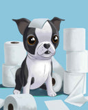 Boston terrier gift, Boston terrier art, Boston terrier print, Boston terrier wall decor, Cute Boston terrier toilet paper, bathroom print
