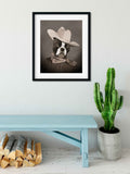 Boston Terrier gift, old west Boston Terrier Art, Print by Brian Rubenacker, boston terrier wall art print, boston terrier cowboy