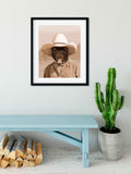 French bulldog gift, old west French bulldog Art, Print by Brian Rubenacker, French bulldog wall art print, French bulldog cowboy