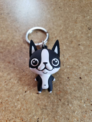 Cute Boston terrier keychain