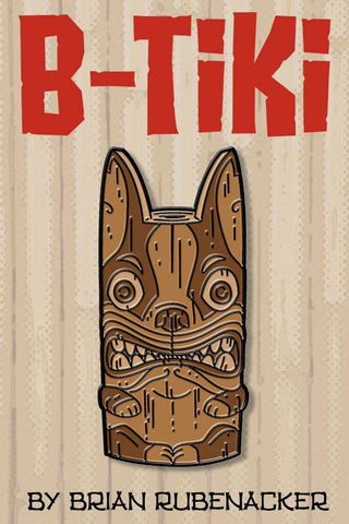 Boston terrier B-Tiki pin