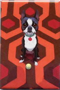 Boston terreir gift, Boston Terrier Magnet, The Shining, cute boston terrier, Halloween