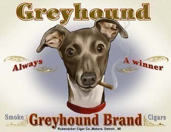 Greyhound Cigar Label Dog Art Print, greyhound gift, greyhound dog art print, greyhound home wall decor art