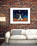 Boston Terrier gift, Boston Terrier Trying to Stay Awake, Boston Terrier wall decor, Boston Terrier artwork