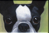 Boston Terrier magnet, cute boston terrier gift, boston terrier art, boston terrier painting, dog art magnet
