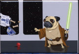 Pug Jedi Cute Dog Art Magnet, Pug gift, pug magnet, kitchen magnet, kitchen decor