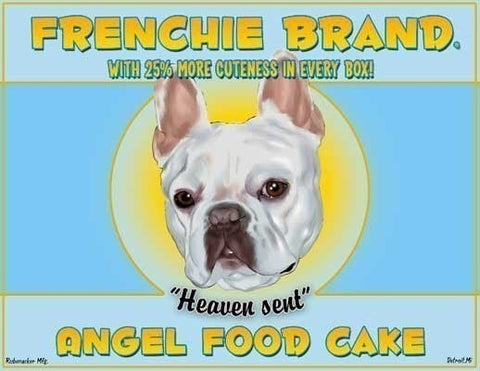 Angel Food Cake - French Bulldog art print, French bulldog gift, French bulldog dog art wall print