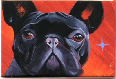 French bulldog frenchie dog art magnet