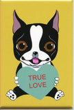 Boston Terrier Dog Art Love  Magnet, boston terrier valentines day gift, boston terrier love magnet