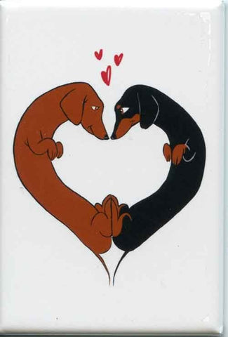 Dachshund gift, Love Heart - Dachshund Cute dog art magnet, Dachshund art, love Dachshunds