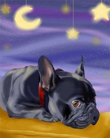 French bulldog gift,French Bulldog Slumber - Cute Dog Art Magnet frenchie art magnet, frenchie love