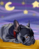 French Bulldog Slumber - Cute Dog Art Magnet