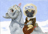 Pug art, The Ultimate Pug Star Wars Dog Art Print Set, Pug gift, star wars art gift, Pug wall art home decor, star wars decor