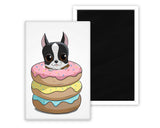 Boston Terrier gift, Boston Terrier donuts magnet, Boston terrier art, boston terrier decor,dog magnet, dog art gift, donut art