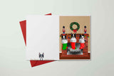 Boston terrier card, christmas cards, holiday greetings, boston terrier greeting cards, dog christmas card, boston terrier gift, card sets