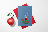 Dachshund card, christmas cards, holiday greetings, Dachshund greeting cards, dog christmas card, Dachshund gift, card sets