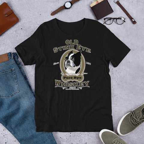 Boston Terrier Old Stink Eye Short-Sleeve Unisex T-Shirt